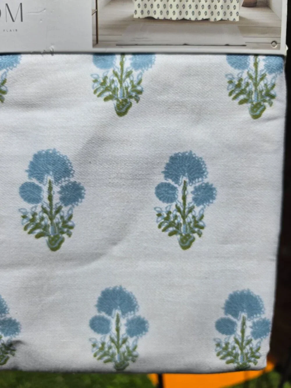 NEW Bloom Shower curtain 72x72 beautiful turquoise and green